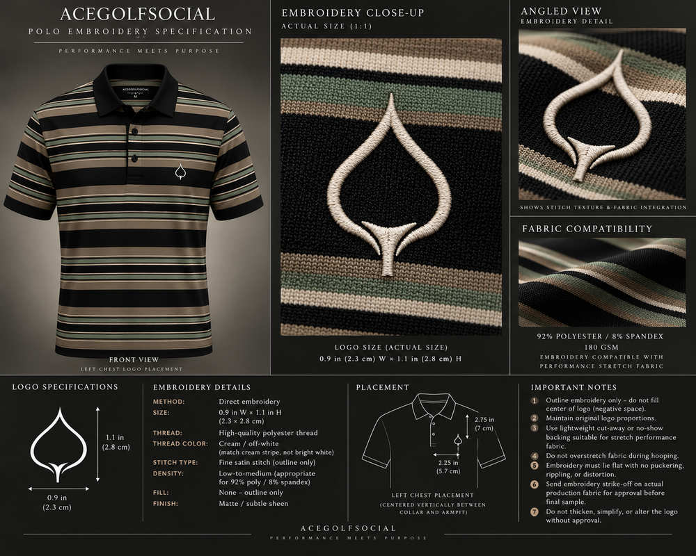 Stripe Performance Polo